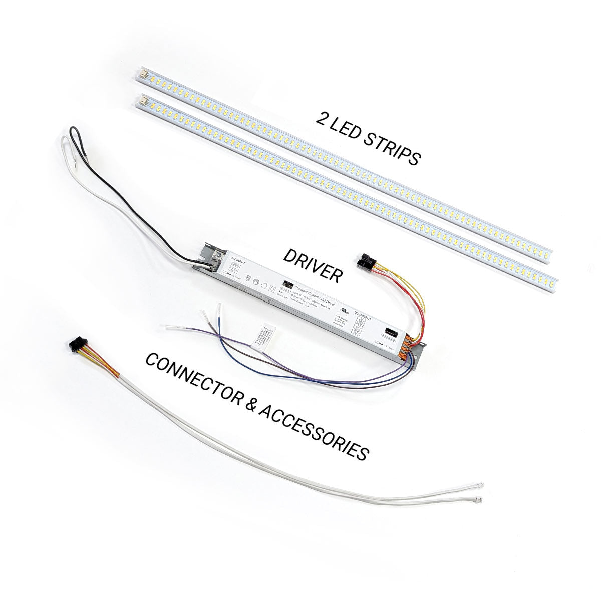 LED High Lumen Magnetic Retrofit Kit for 2x4 Troffer - 5-CCT - 30W/38W/46W