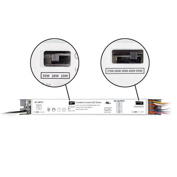 LED High Lumen Magnetic Retrofit Kit for 2x4 Troffer - 3-CCT - 30W/38W/46W