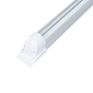 5ft Cooler Freezer LED Tube 25W with clear cover and white mounting bracket for efficient refrigerated display lighting