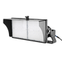 600W LED stadium flood light from ELEDLights, with light output of 92,000 lumens. Glare shield and aiming sight, both included with the light, are shown.