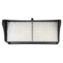 Front view of the bright, 600W LED stadium light from ELEDLights. The included glare shield/visor is visible.