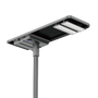 Solar street light on a white background