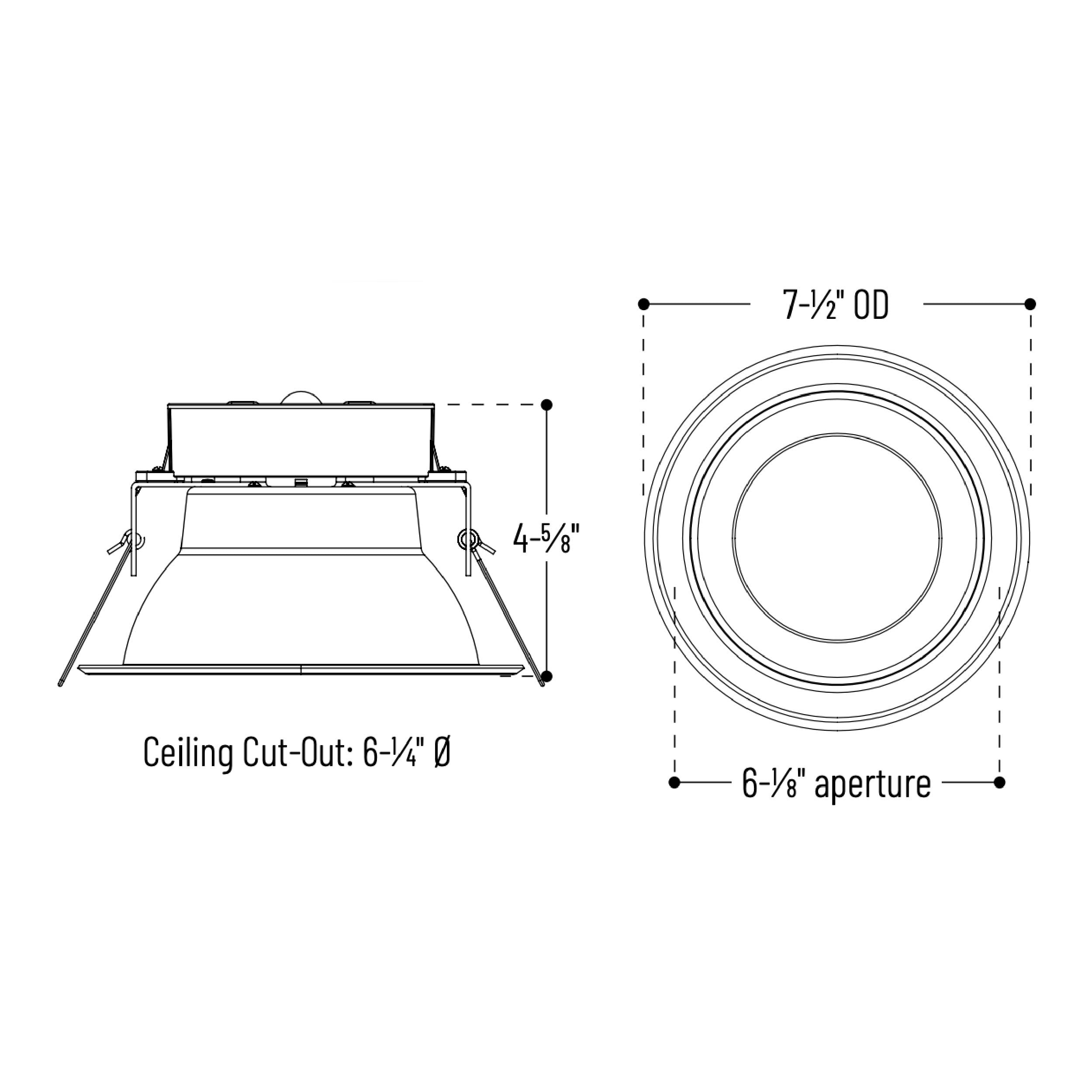 6" 20W Selectable Nora Quartz Architectural LED Downlight