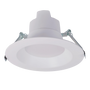 6" Universal LED Downlight 5-CCT with white baffle trim and adjustable wattage for versatile ceiling installation