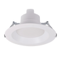 8" Universal LED Downlight 5-CCT with white baffle trim and slim design for easy ceiling installation