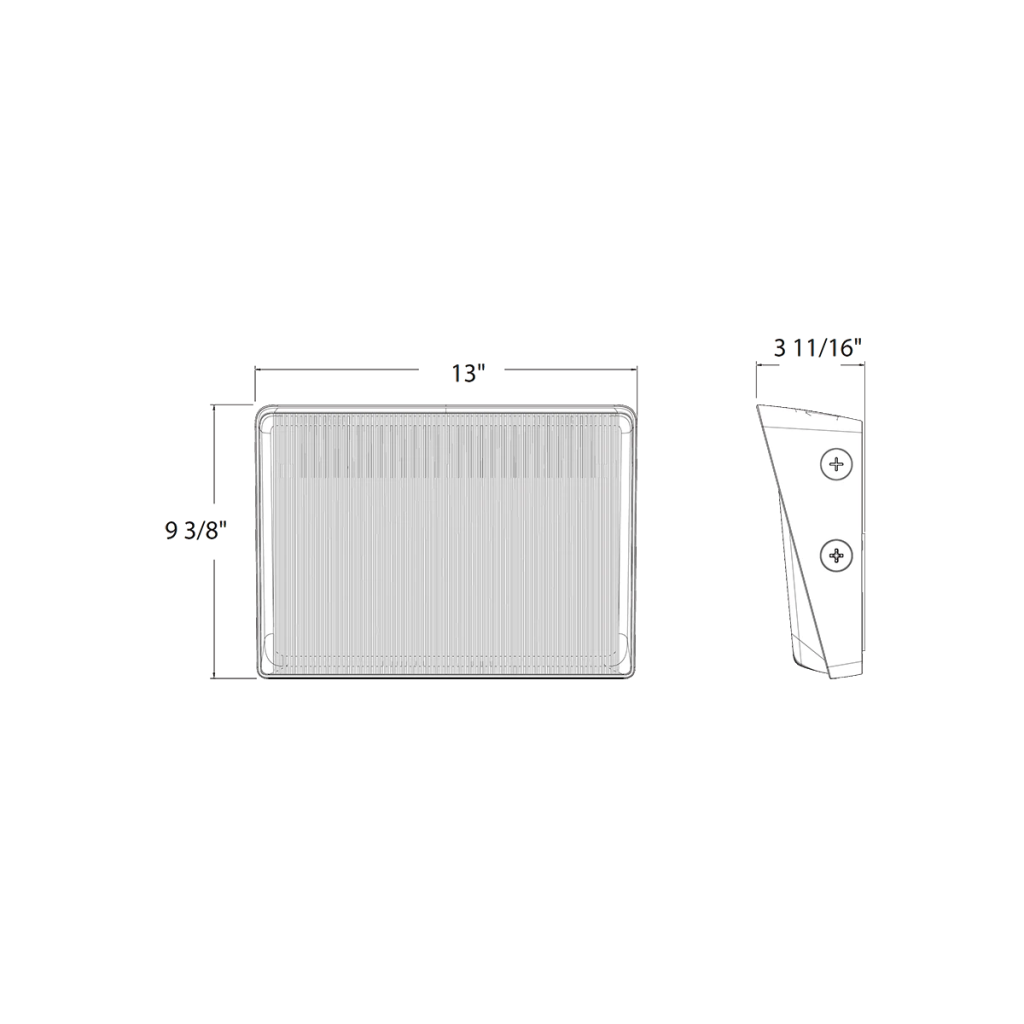 RAB W34M Semi Cutoff LED Wall Pack - 3CCT - 40/60/80W