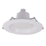 6 Universal High Lumen LED Downlight with white baffle trim and adjustable wattage and color temperature settings