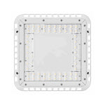 Top view of LED Canopy Light 150/120/90/60W with durable aluminum housing and multiple LEDs in a square layout