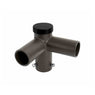 Dark bronze Tenon Adapter w2 Horizontal Tenons 90 degrees apart for mounting fixtures on round tenons