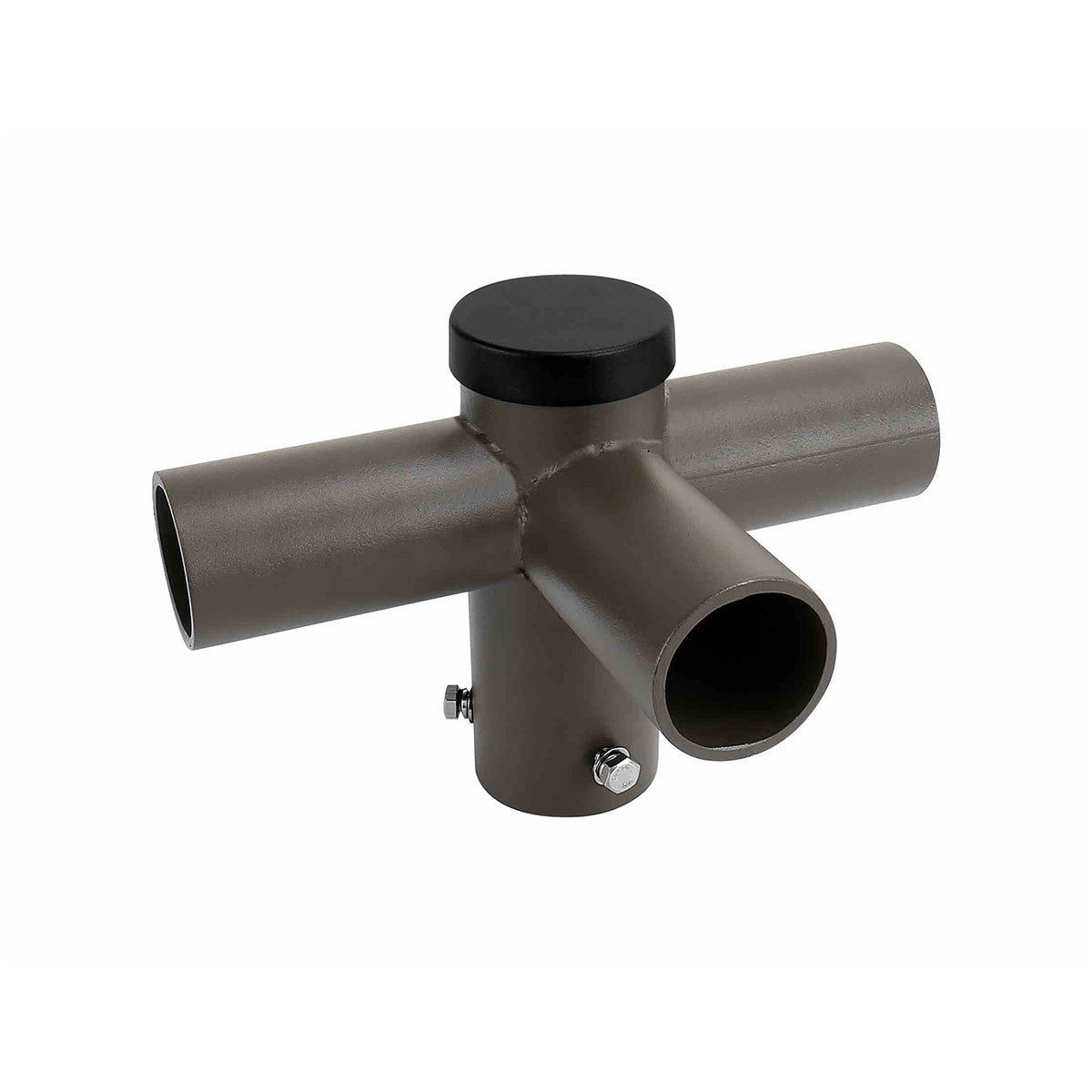 Tenon Adapter w 3 Horizontal Tenons 90˚ Apart metal bracket for mounting fixtures on 2-3/8 inch vertical tenon