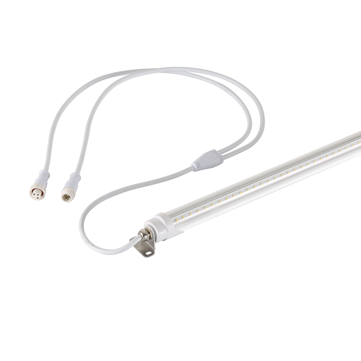 6ft LED refrigerated display case light with connectors, 30W, 5500 lumens, 5000K daylight, IP65 rated housing