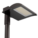 LED Flood Light w/Photocell - 3 CCT - 300/240/180W mounted on a pole for outdoor lighting applications