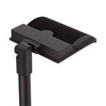 LED Flood Light w/Photocell - 3 CCT - 300/240/180W mounted on pole with black weather-resistant housing