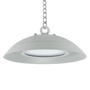 LED High Bay 100W 13,000 lm washdown light with corrosion-resistant housing and IP66 NSF certification suspended by chain