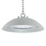 LED High Bay 200W 26000 lumens NSF certified washdown light with stainless steel hanging chain and smooth dome design