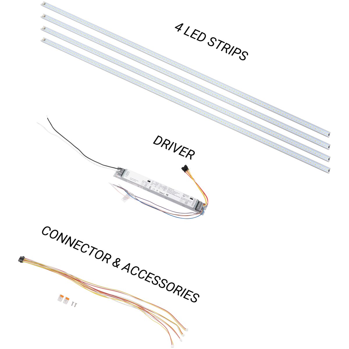 LED Magnetic Retrofit Kit for 2x8 or 1x8 Troffer - 5-CCT - 30W/38W/46W