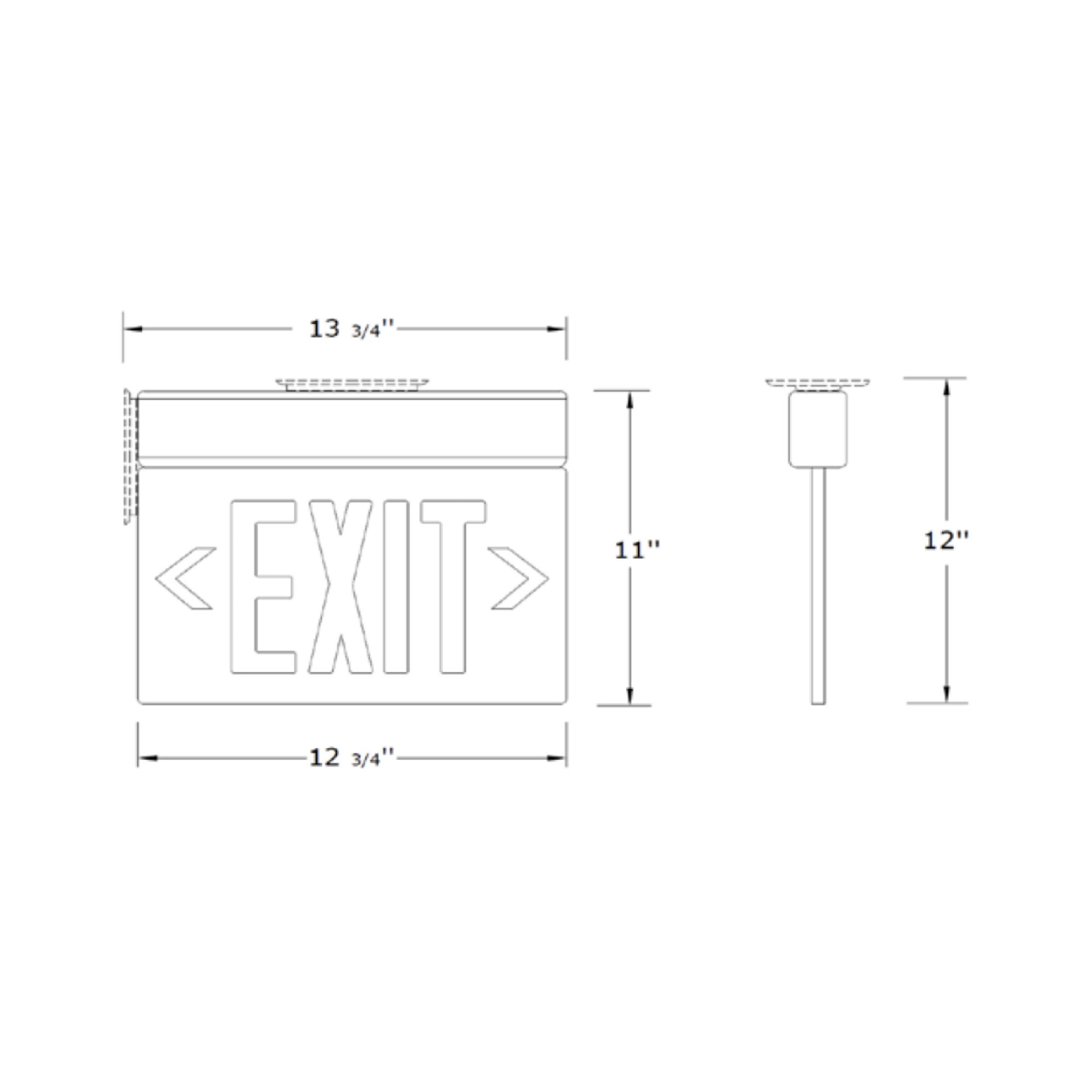 LED Edge Lit Exit Sign