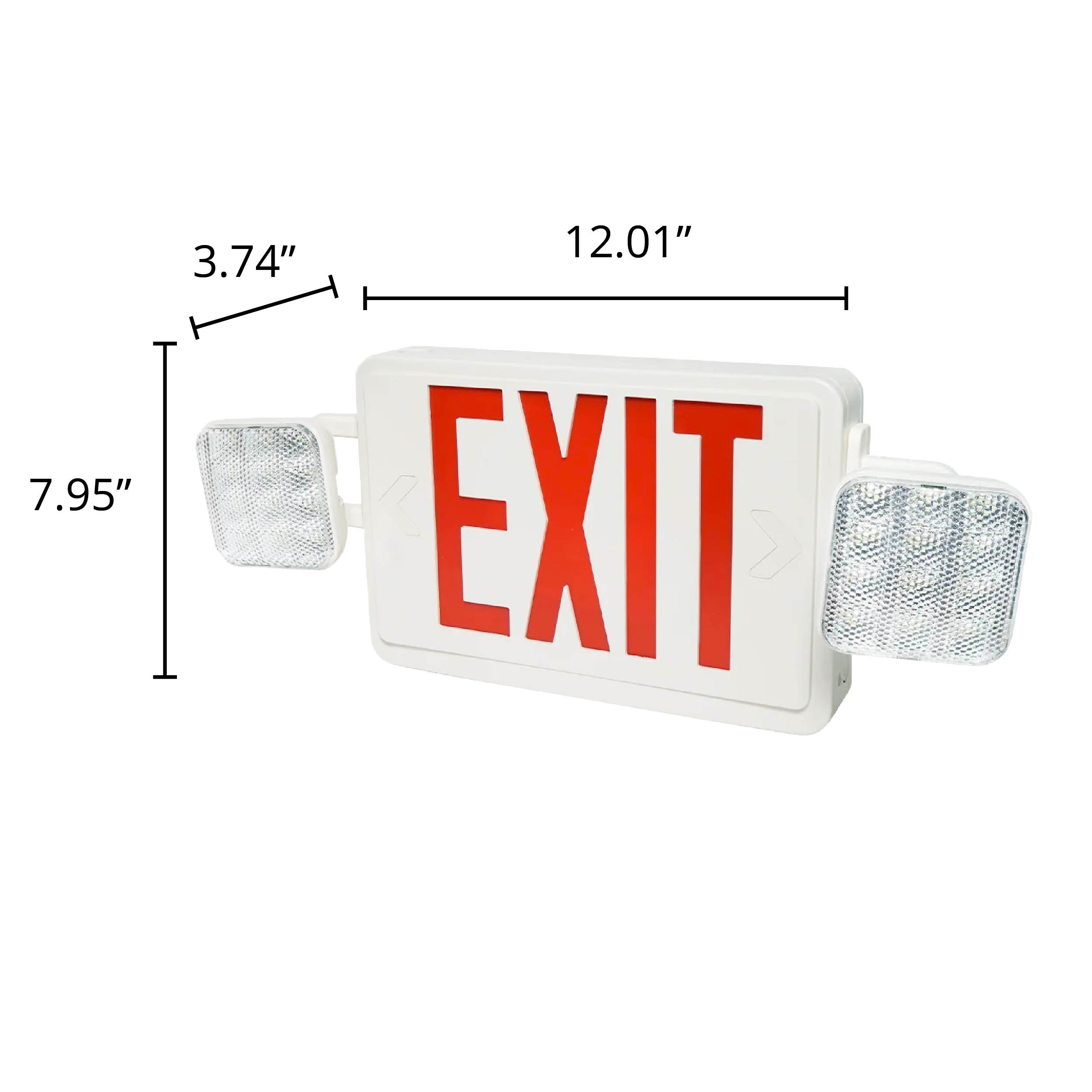 LED Exit Sign & Emergency Light Combo