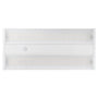 Linear LED High Bay light fixture with swappable optics and dual color temperature settings for versatile industrial use