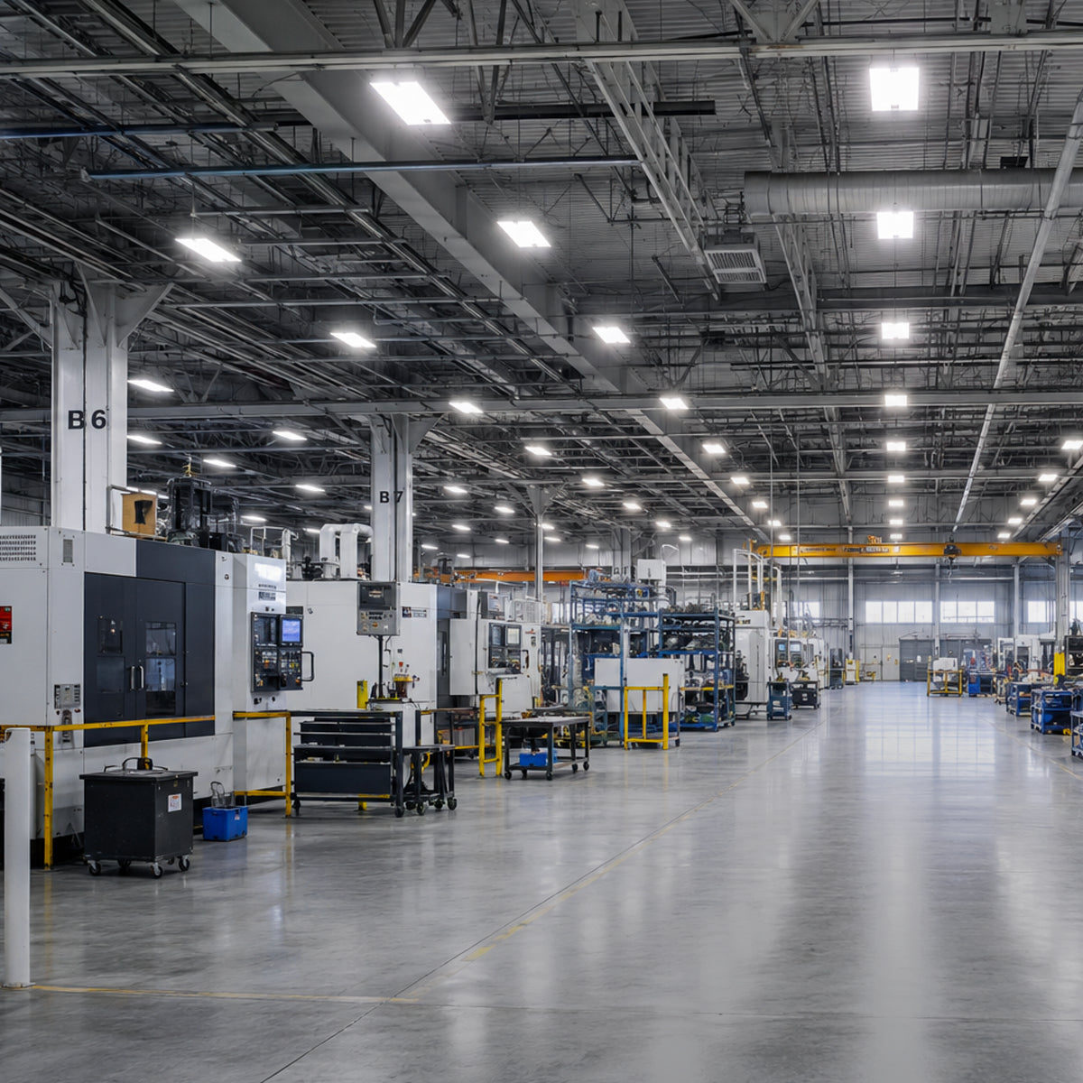 200W Selectable Linear LED High Bay, Swappable Optics, Ceilings 15 to 30 ft