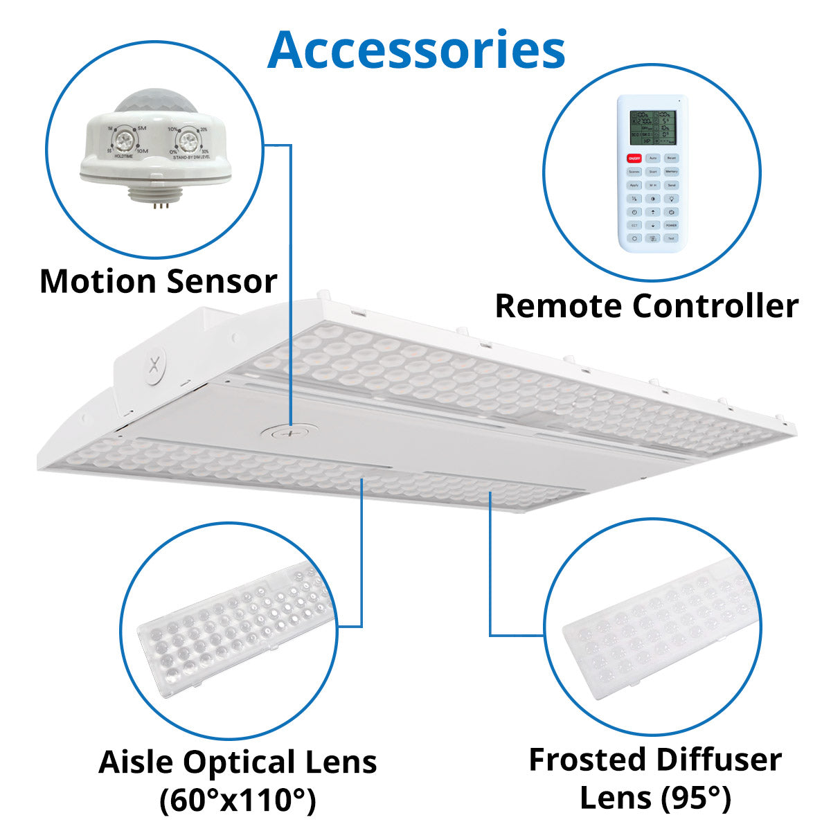 210W Selectable LED Linear High Bay, Ceilings Up to 35 ft