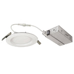 4 LED Downlight 5-CCT 10.5W Nora FLIN E recessed wafer with junction box and gasket for wet locations