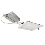 6" Square LED Downlight 5-CCT 13.5W Nora FLIN E with pre-wired junction box and slim recessed design