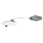 4 inch Non-Metallic LED Wafer Light with driver box connected by wire for easy installation and flexible placement
