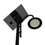 Decorative Solar Street & Area Light 50W with tilt-adjustable head and marine-grade finish for outdoor use