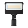 Black RAB X34 LED Flood Light RGBW 90W with slipfitter mount and high-reflectance white coating design