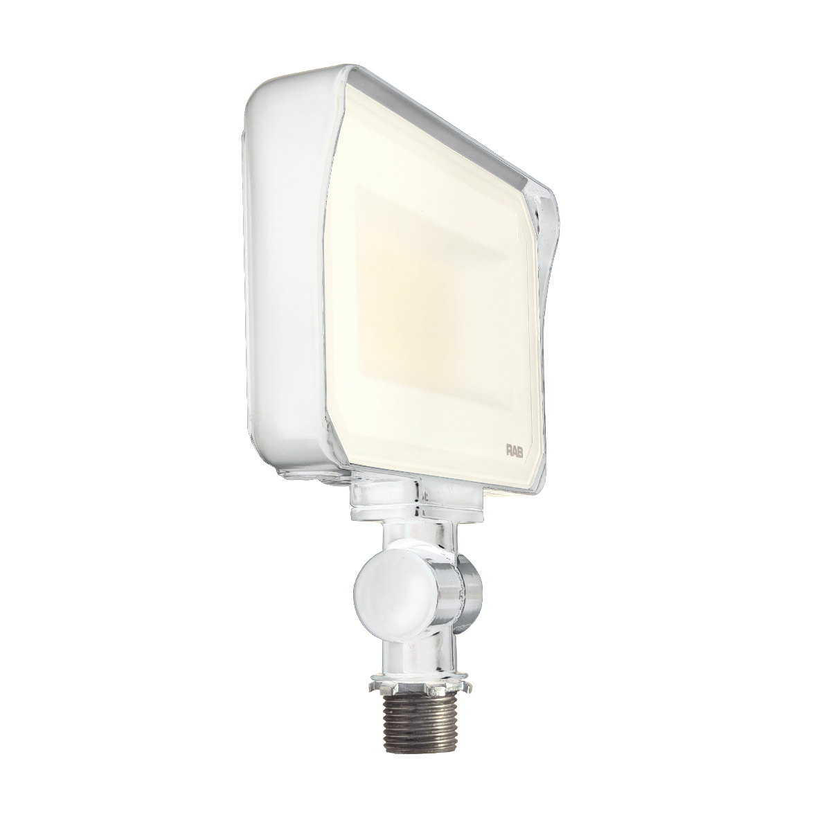 LED Flood Light RGBW 60W RAB X34 with adjustable bracket and sleek white high-reflectance coating design