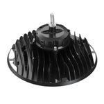 UFO LED Low Bay light fixture with heat sink fins and hook for industrial ceiling mounting
