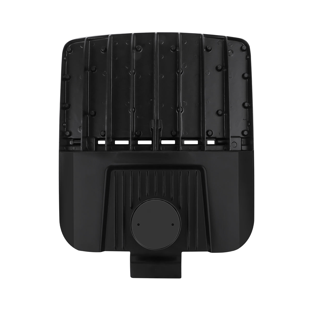 LED Shoebox Area Light 3 CCT 150/120/100/80W black die-cast aluminum housing with vented design