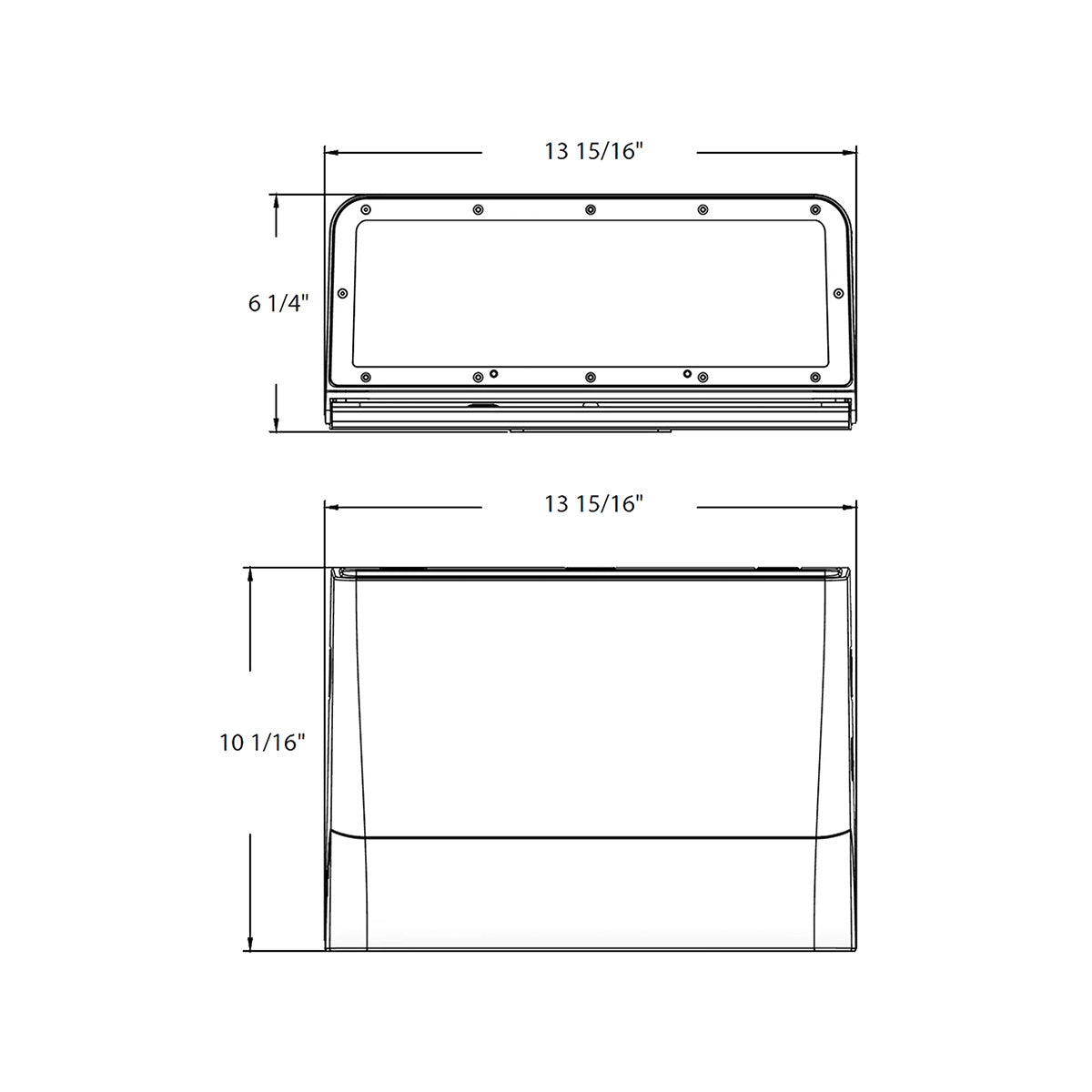 150W Selectable RAB SLIM22 Full Cutoff Adjustable Throw LED Wall Pack