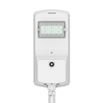 Solar LED Street & Area Light - 30W with motion sensor and tilt-adjustable head for efficient outdoor lighting.