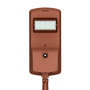 Front view of Solar LED Area Light Light - 20W with LED panel and motion sensor in brown housing