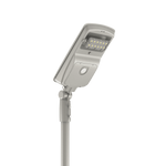 Solar LED Street & Area Light 30W mounted on pole with motion sensor and adjustable tilt head for outdoor lighting