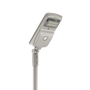 Solar LED Street & Area Light 30W mounted on pole with motion sensor and adjustable tilt head for outdoor lighting
