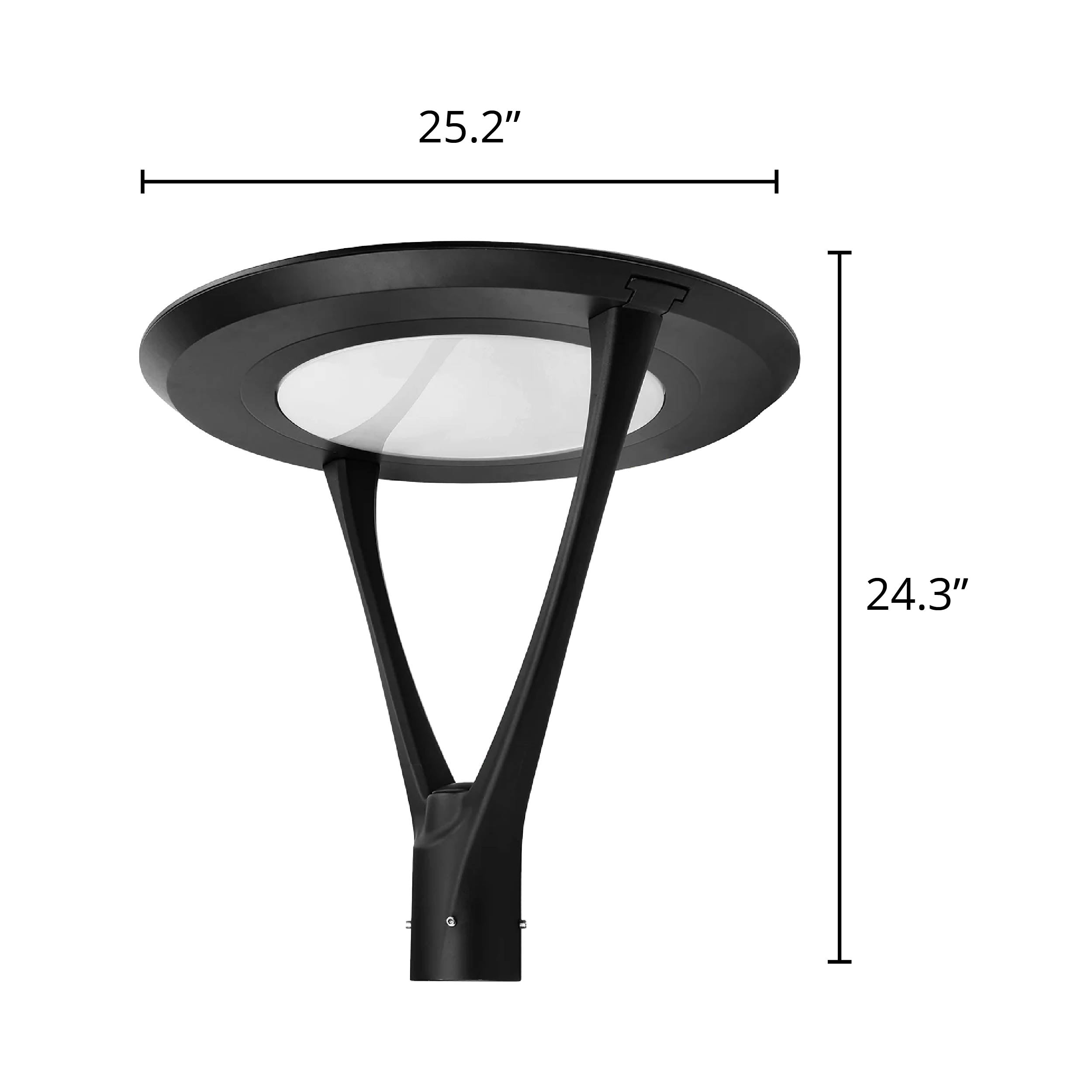 130W Selectable LED Post Top Light - Black