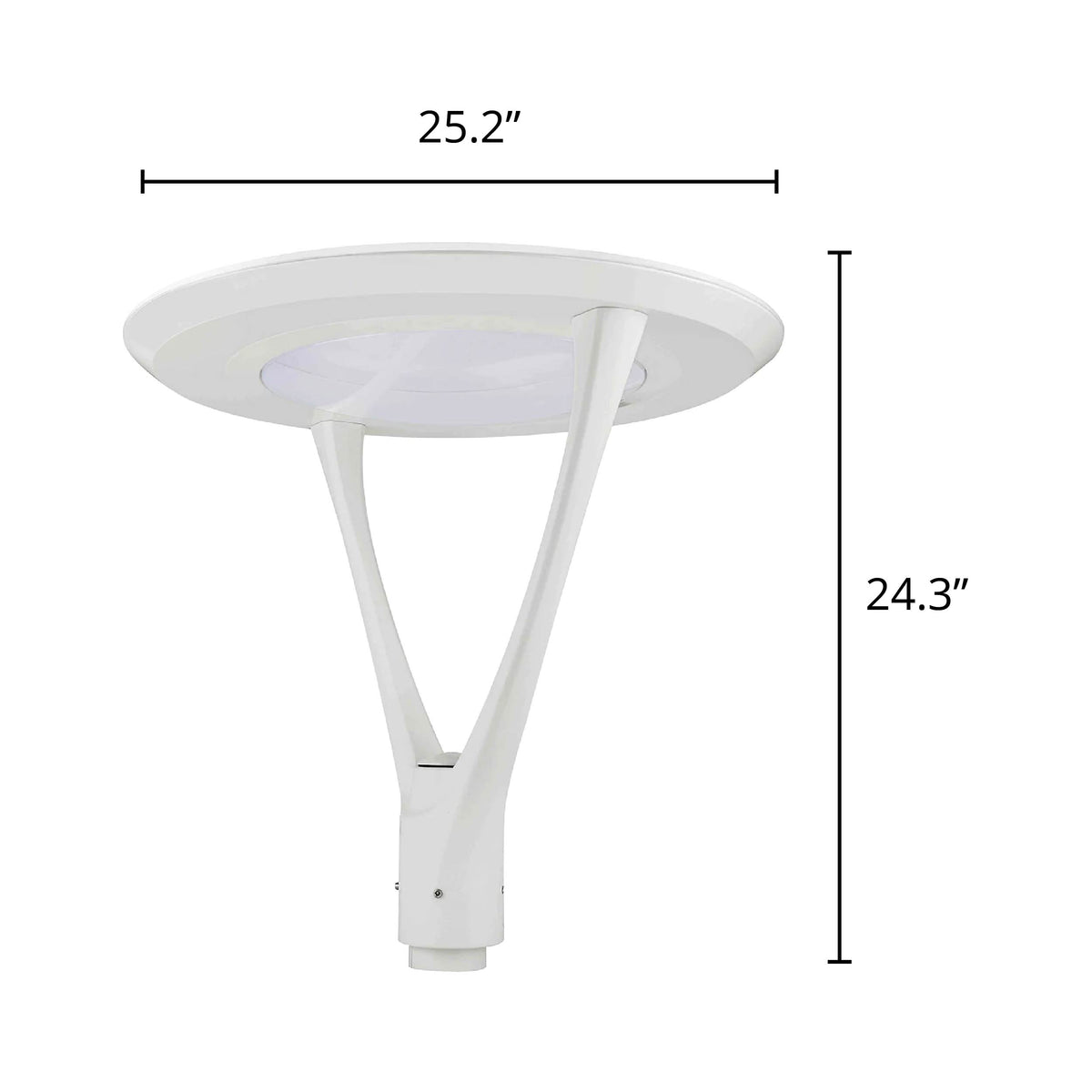 130W Selectable LED Post Top Light - White