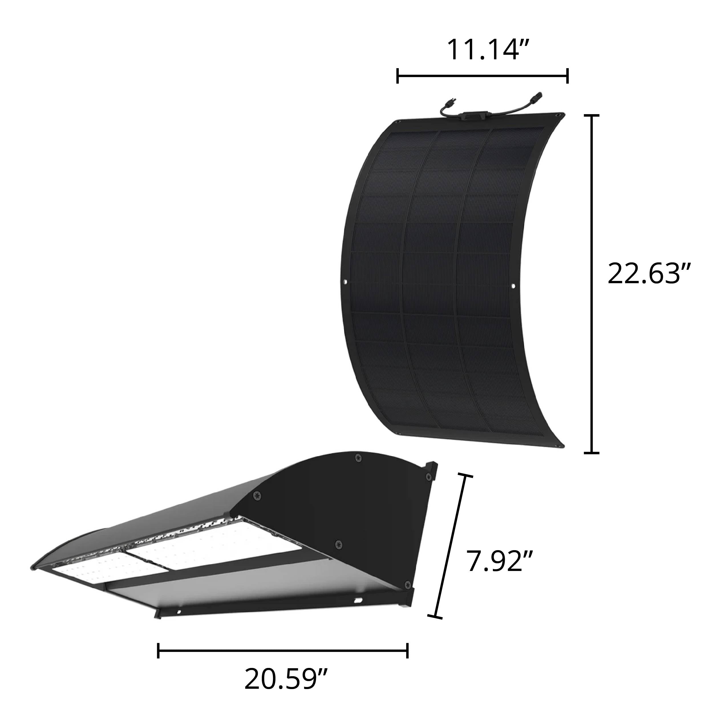 15W Solar LED Wall Pack Light, Flexible Panel