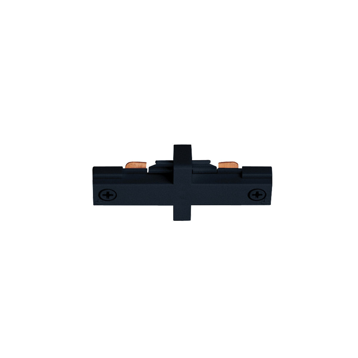 Black Track Connectors TRAC-MASTER® X connector joining four track sections at right angles on white background
