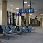 Modern airport waiting area illuminated by sleek 2ft U-Bend LED Tube 5 CCT Selectable 15W Type A+B Hybrid lighting