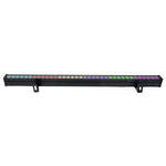 RGBW LED Linear Wall Washer Light with multi-color LEDs in durable black housing for versatile indoor or outdoor lighting effects