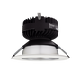 Architectural LED downlight with white trim and black heat sink for recessed lighting applications by MaxLite RRC