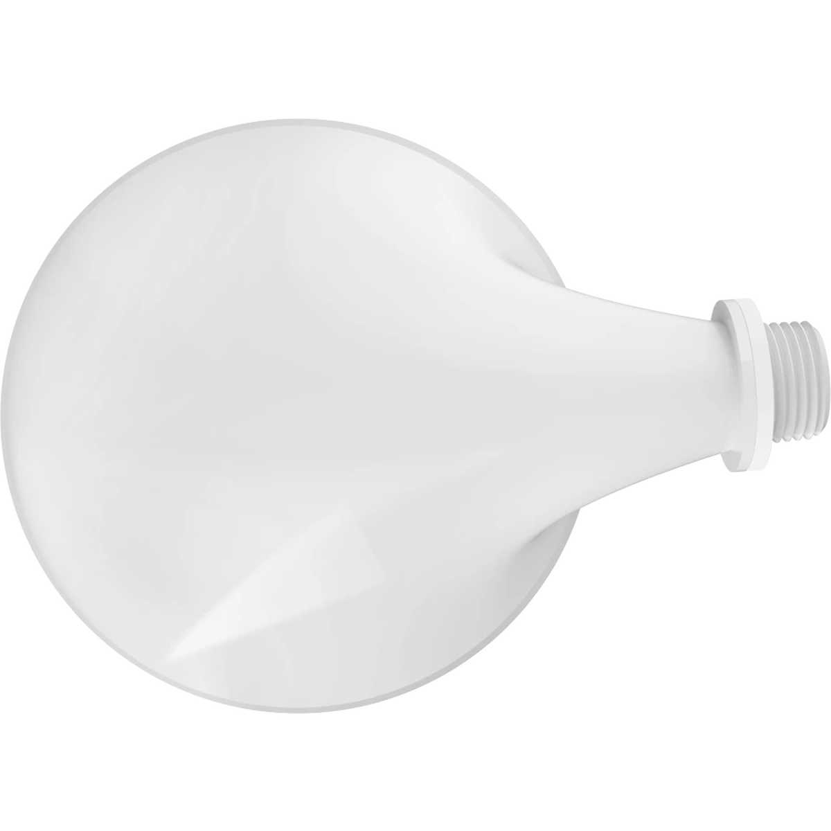 A white LED light bulb with a wide, rounded globe shade and a threaded base, shown against a plain white background.