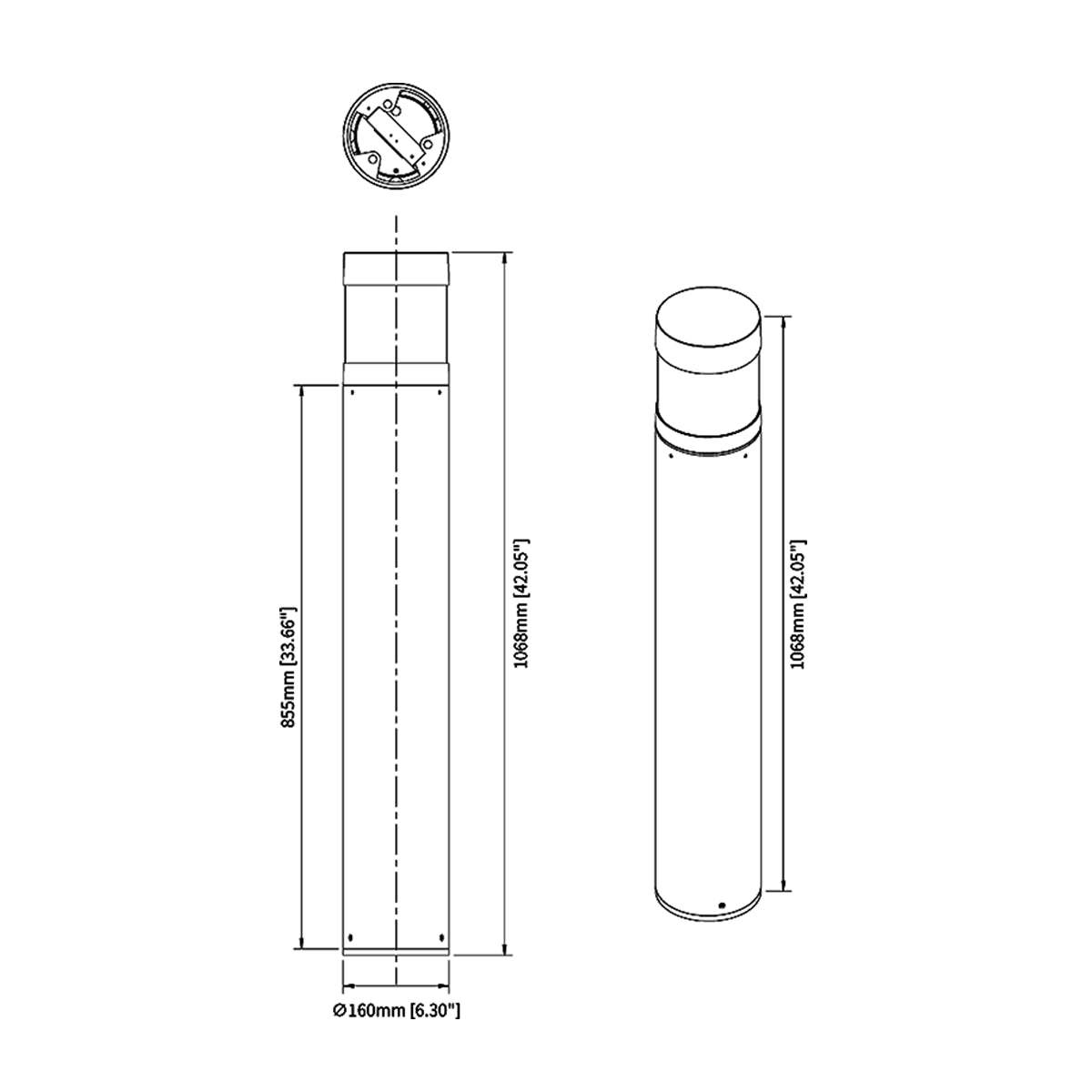RAB B17 Field Adjustable Bollard