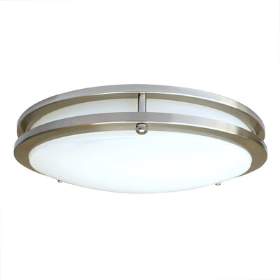 Double Ring LED Flush Mount Ceiling Light with Selectable Color Temperature