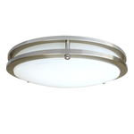14" Double Ring LED Ceiling Light with brushed nickel finish and smooth dimming in five color temperatures
