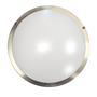 14" Double Ring LED Ceiling Light with brushed nickel finish and smooth dimming for versatile indoor spaces